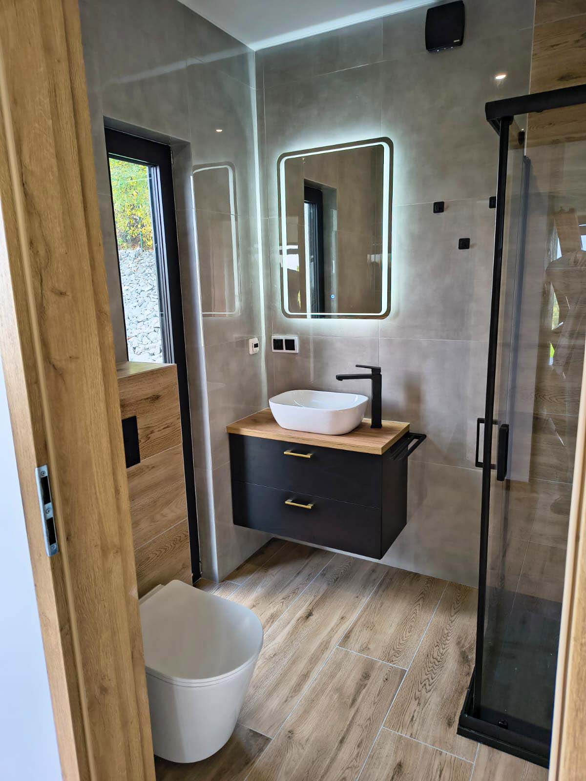 Łazienka w domku komfort – Domki Dobczyce