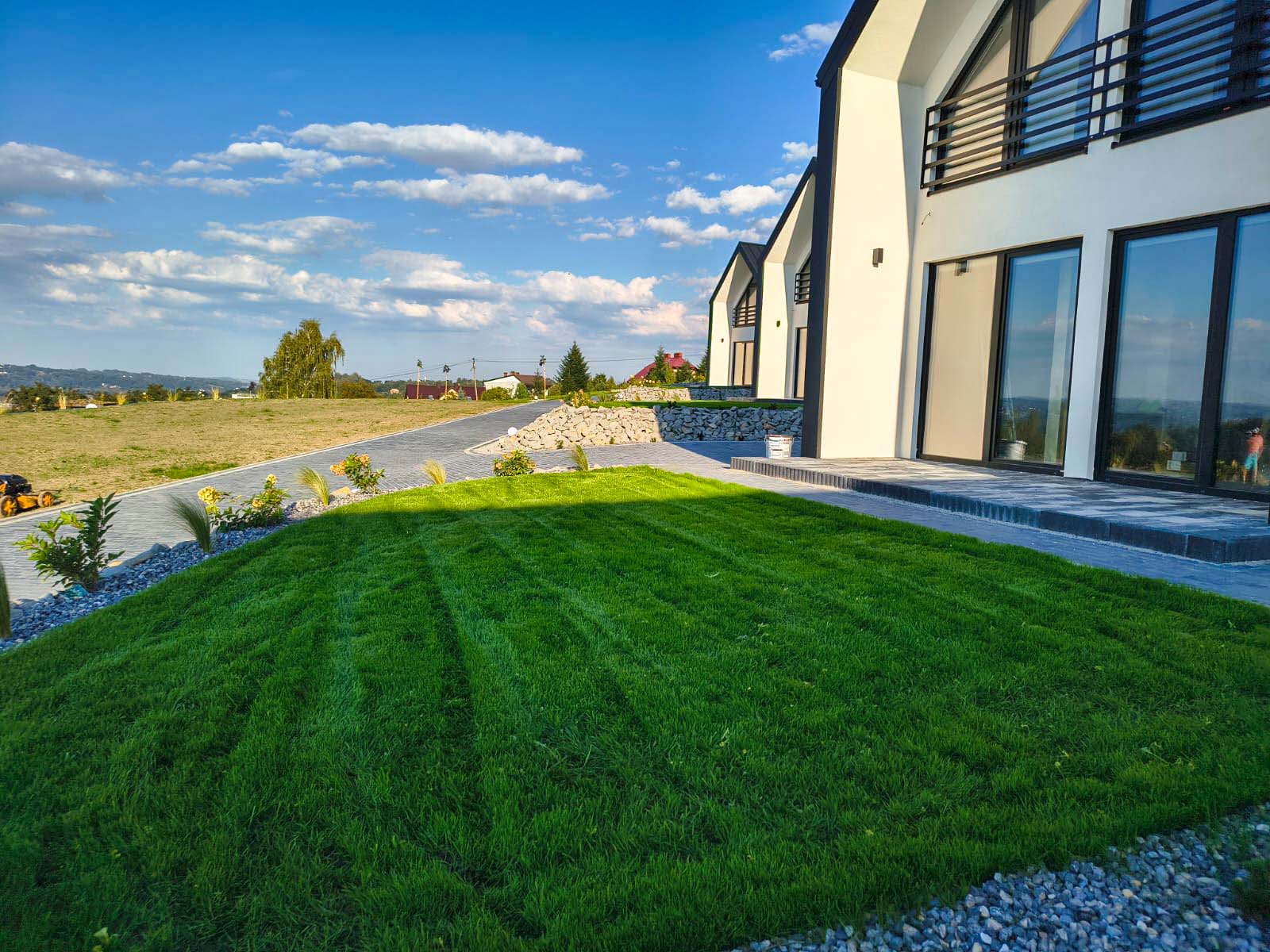 Taras przy domku letniskowym Domki Dobczyce